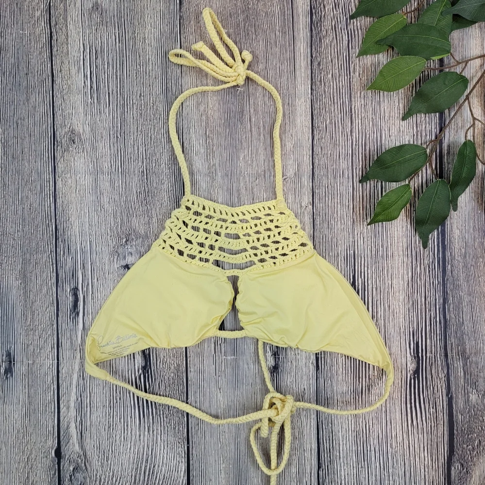 Frankie's Bikinis Yellow Mimi Bikini Top